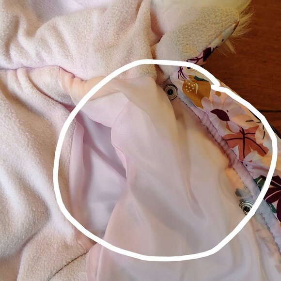 Carter's Girls Patterned Hooded Snow Jacket / Winter Coat 18m - Picture 5 of 5